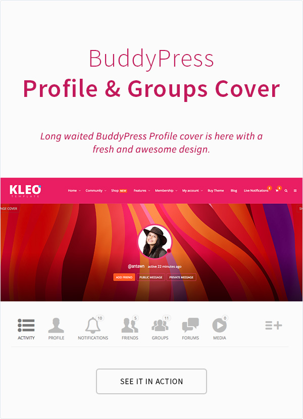 KLEO - Pro Community Focused, Multi-Purpose BuddyPress Theme - 13